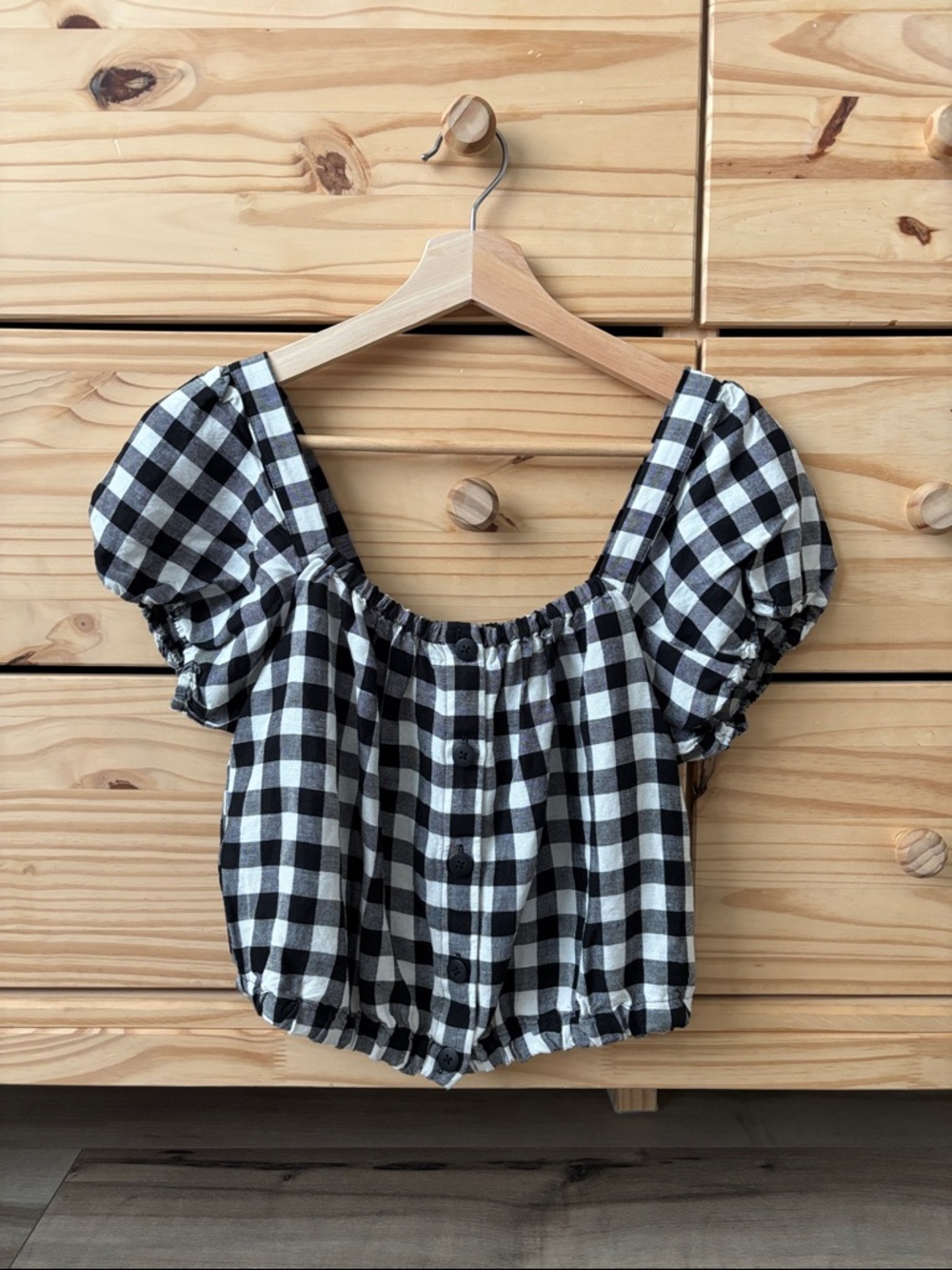 Madewell cropped linen top